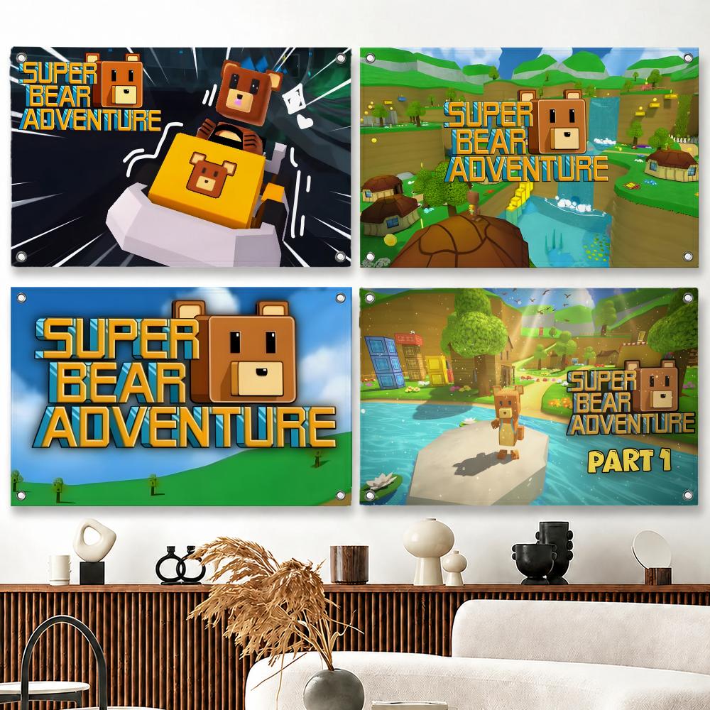 Outdoor Adventure Club - Bandera de la aventura Super Bear,
