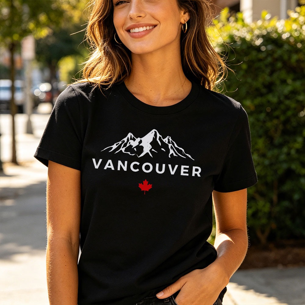 Outdoor Adventure Club - Camiseta de Montaña Vancouver Canadá, Transpirable,
